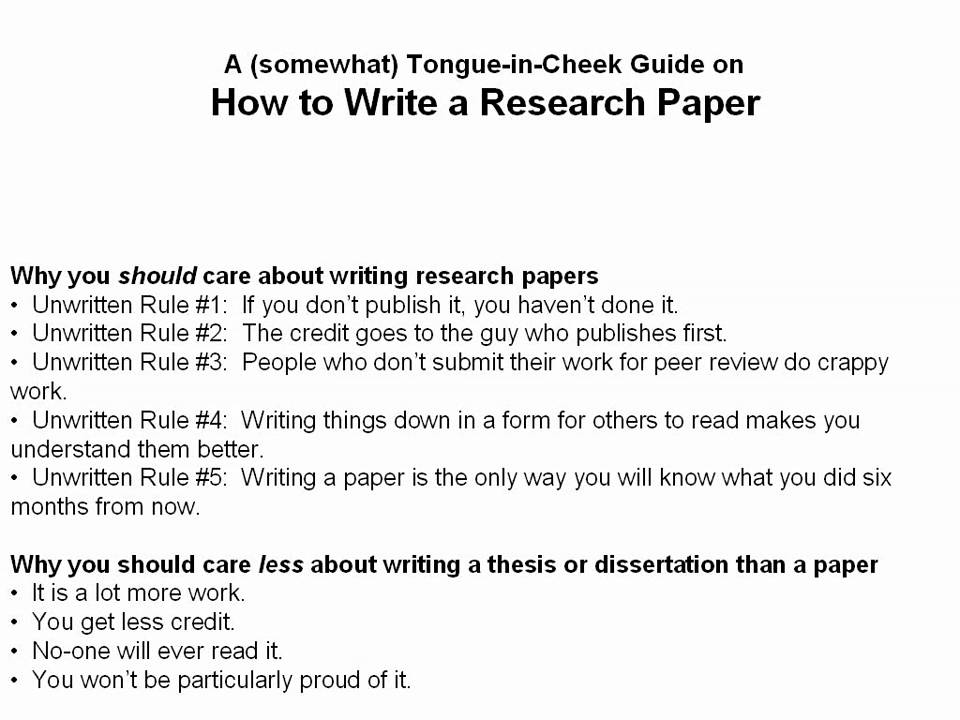 How to Write a Scientific Research Paper part 1 of 3 YouTube