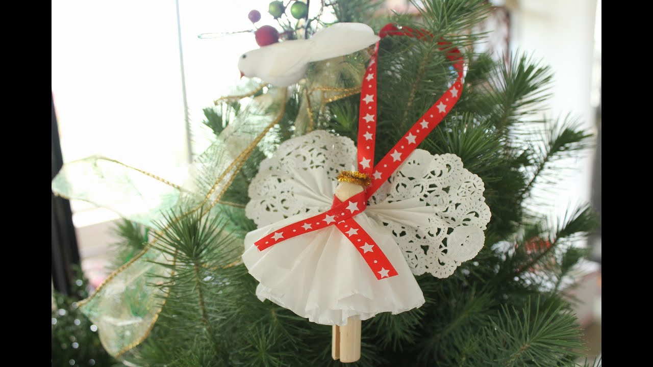 Clothespin Angel Ornament Christmas Angel Craft YouTube
