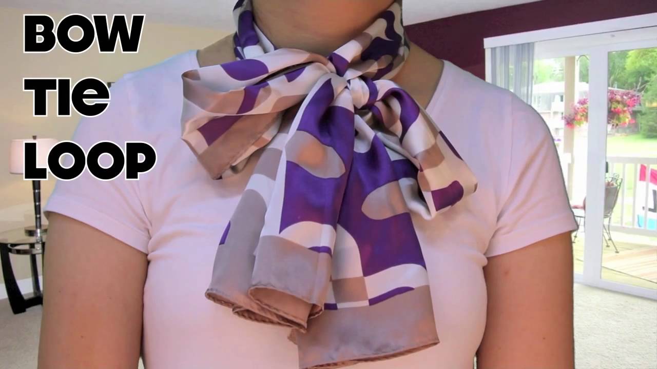 How To Tie a Bow Tie Knot of a Silk Scarf YouTube