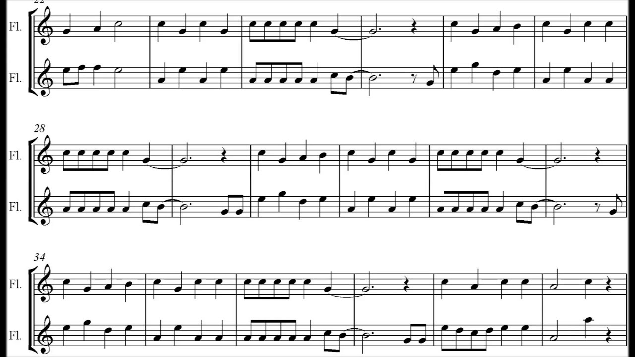 I Knew You Were Trouble, Taylor Swift, Beginners Flute Duet, Sheet Music YouTube