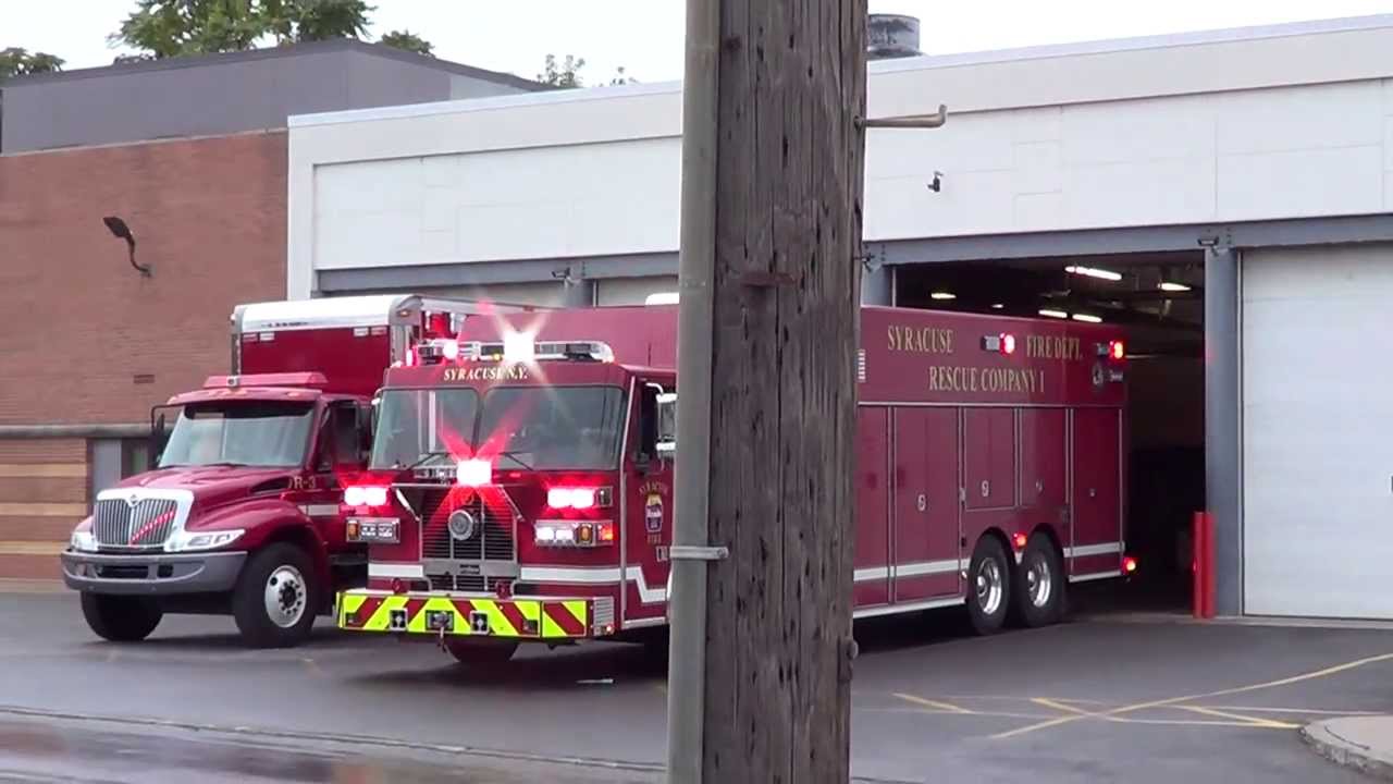 Syracuse Rescue Company 1 Responding to Poss. Fire YouTube