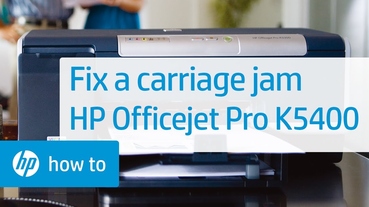 Fixing a Carriage Jam HP Officejet Pro K5400 Printer YouTube