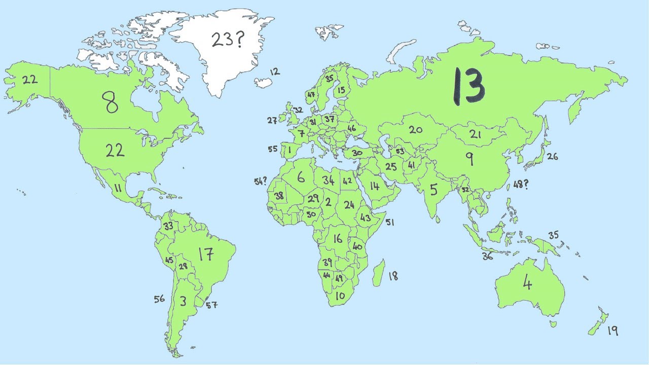 How many countries are there in the world? YouTube