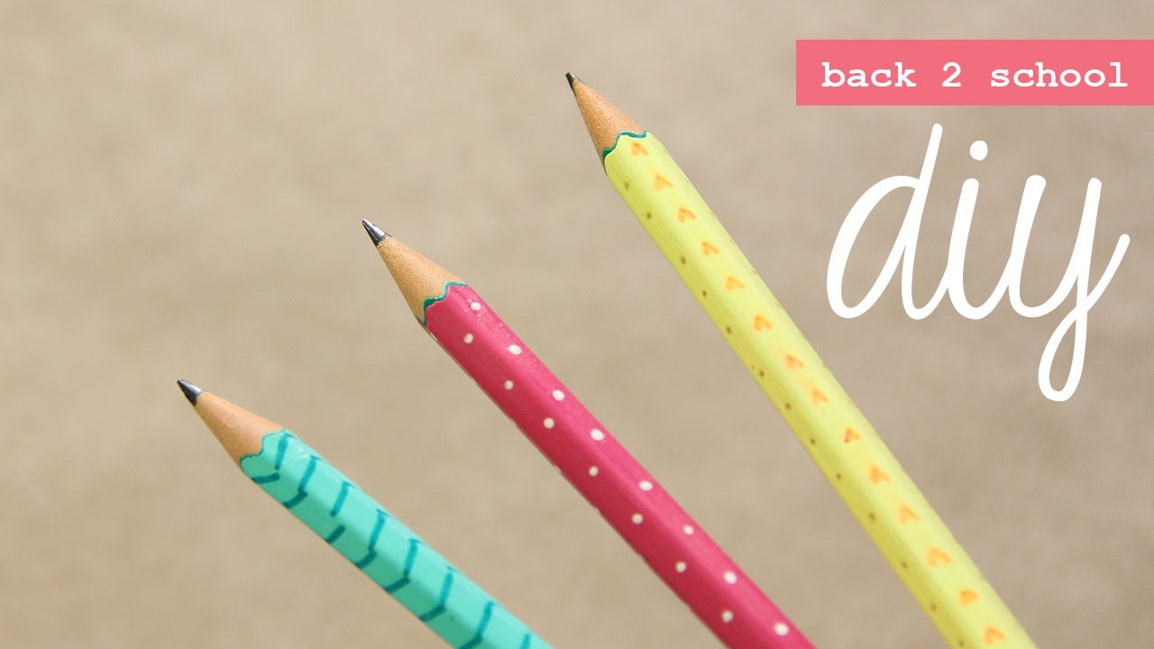 Decora tus lápices rápido, fácil y lindo Back2School