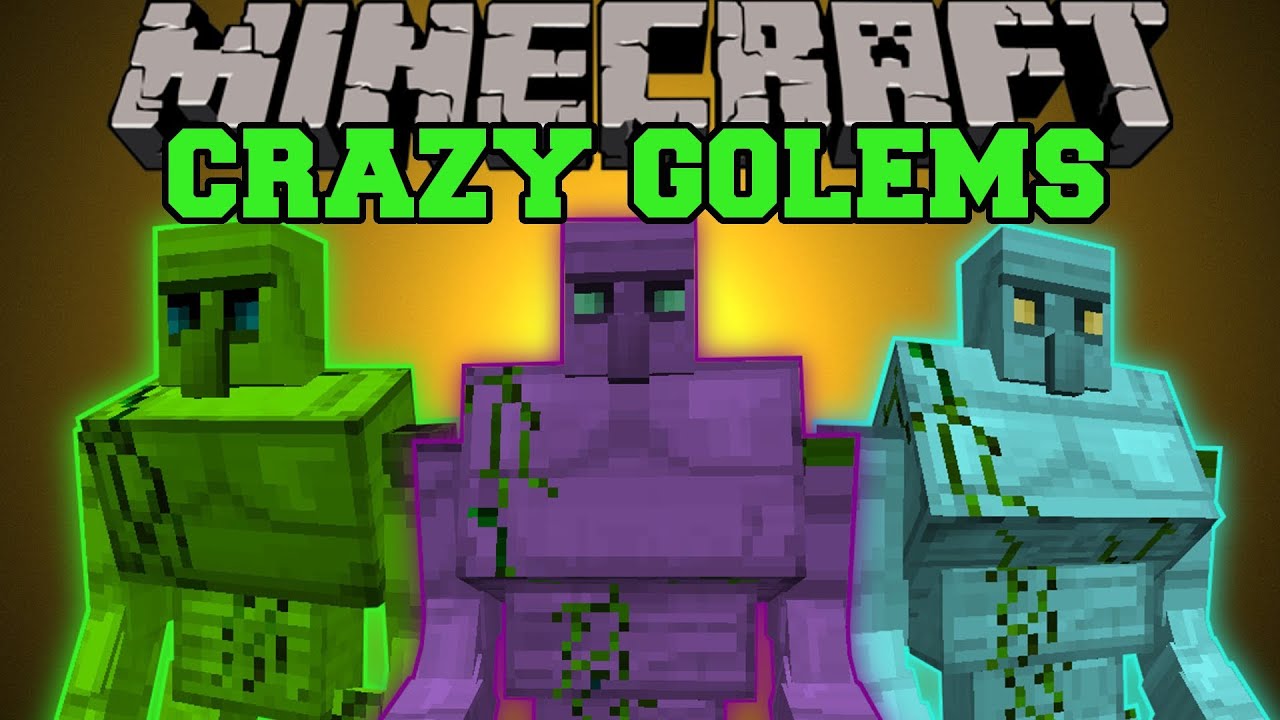 Minecraft CRAZY GOLEMS (HUGE GOLEMS, TONS OF WEAPONS AND ARMOR) Crazy