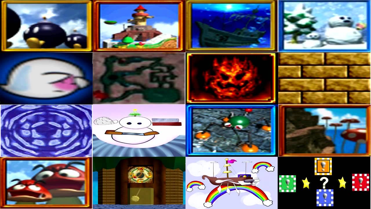 Super Mario 64 Painting Select Screen YouTube