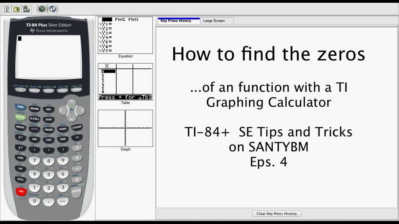 Find the Zeros of an Equation with a TI84 Calculator TI84+ SE Tips