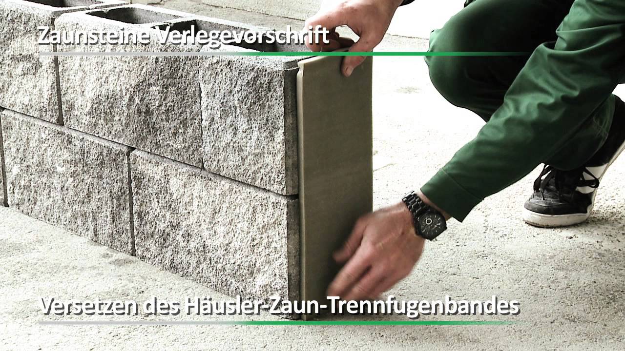 Häusler Gesellschaft m.b.H. Verarbeitungsvideo Zaunsteine YouTube