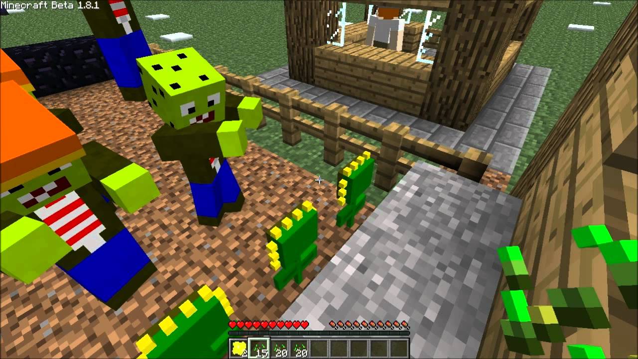 Minecraft Mod Review! Plants VS Zombies YouTube