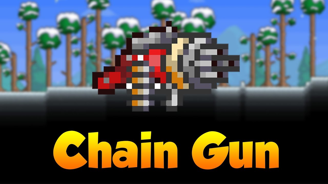 Terraria 1.2.2 Chain Gun (Best Range Weapon!) YouTube