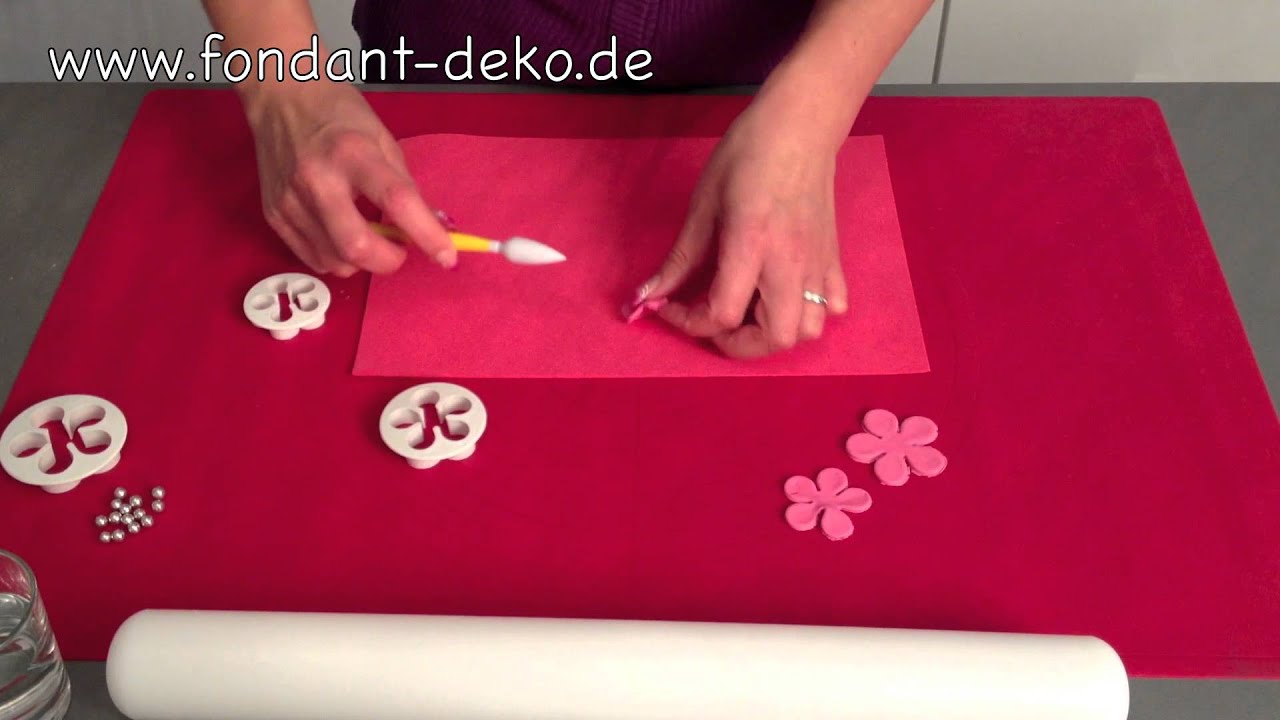 Fondant Blumen selber machen Dekoration YouTube