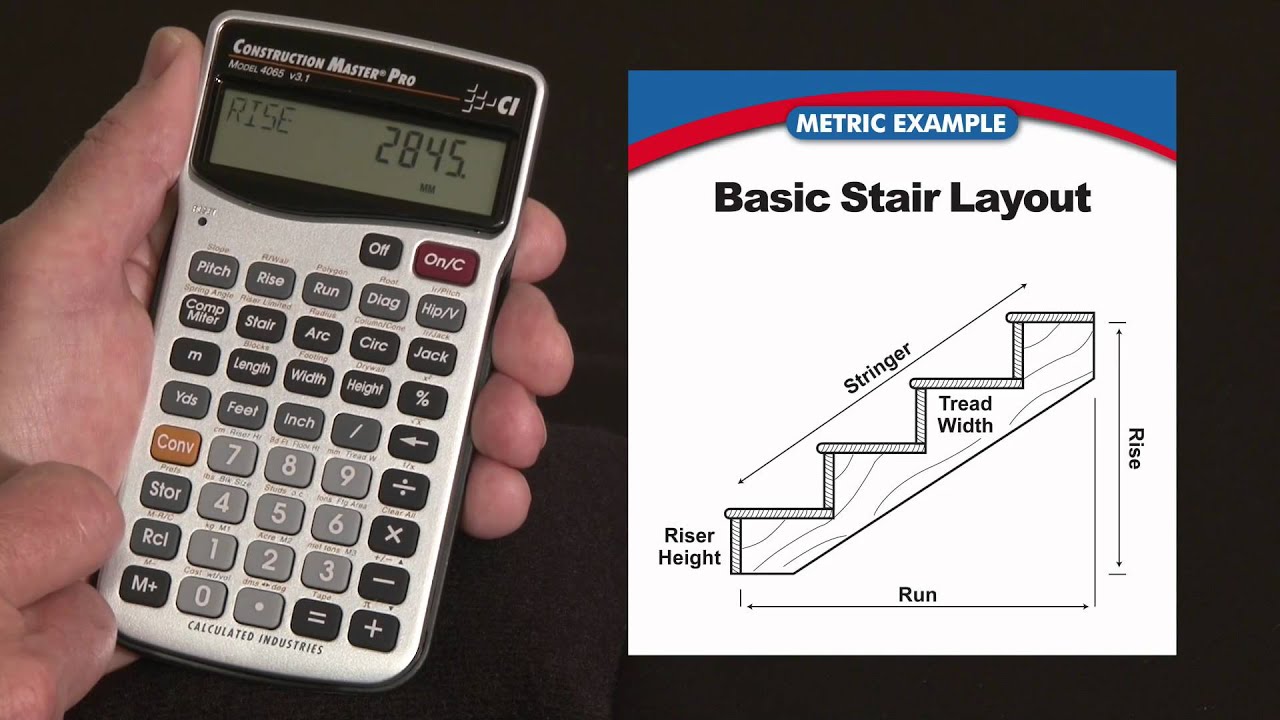 Construction Master Pro (Metric) Basic Stair Layout How To YouTube