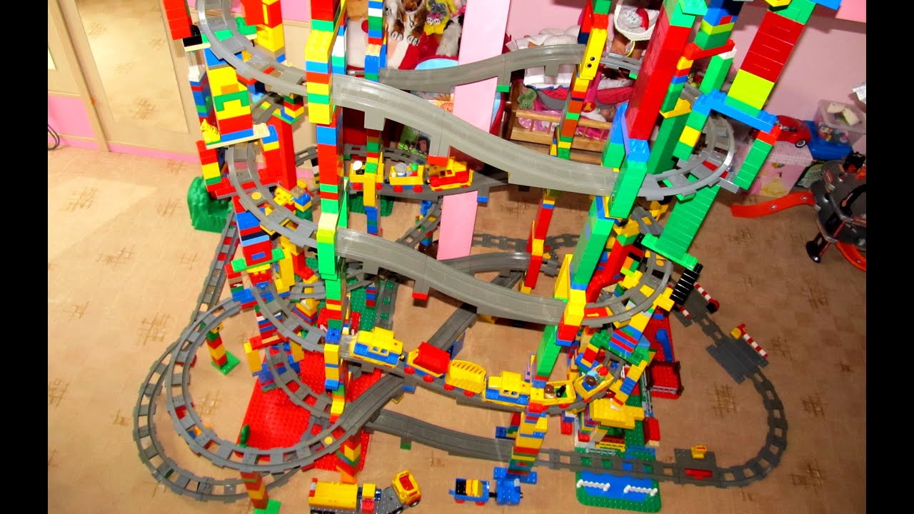 NEW LEGO Duplo 11 level Train Circuit Mega Buildings! YouTube