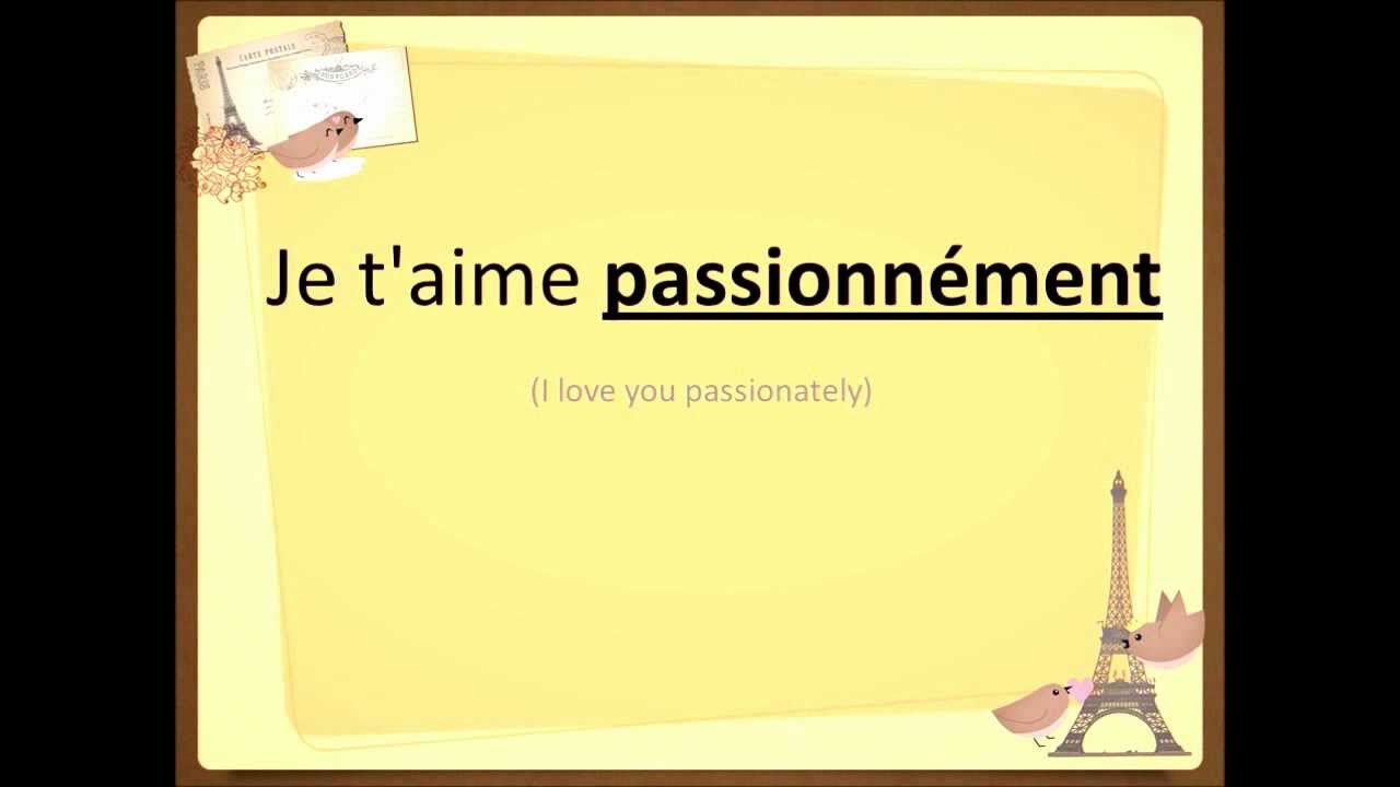 French Fun How to say "I love you" in French! YouTube