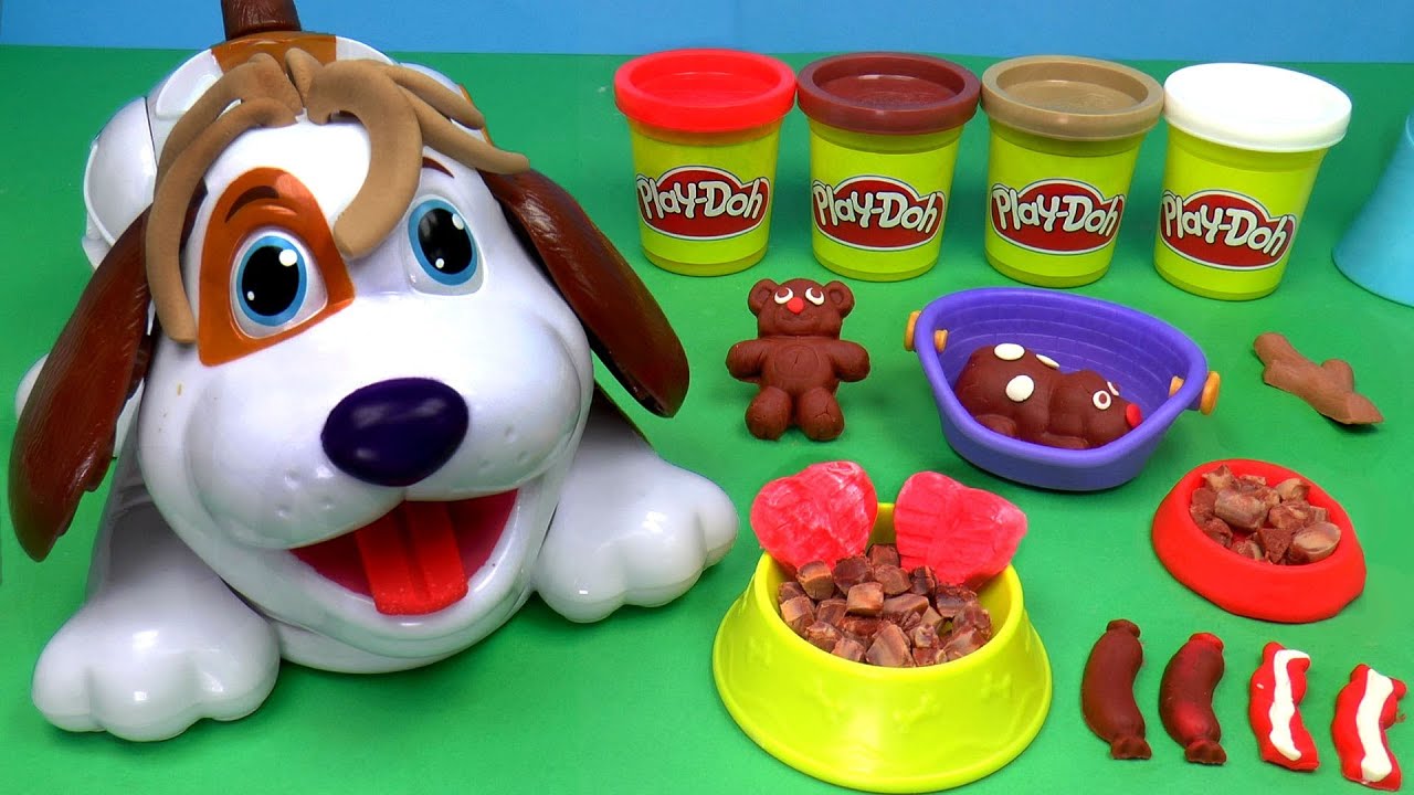 PlayDoh Puppies Playset, Play Dough Cute Puppies YouTube