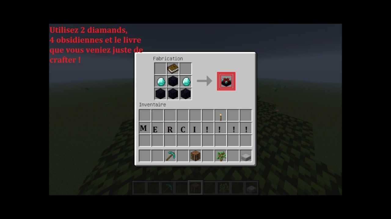 Comment faire une table d'enchantement minecraft YouTube