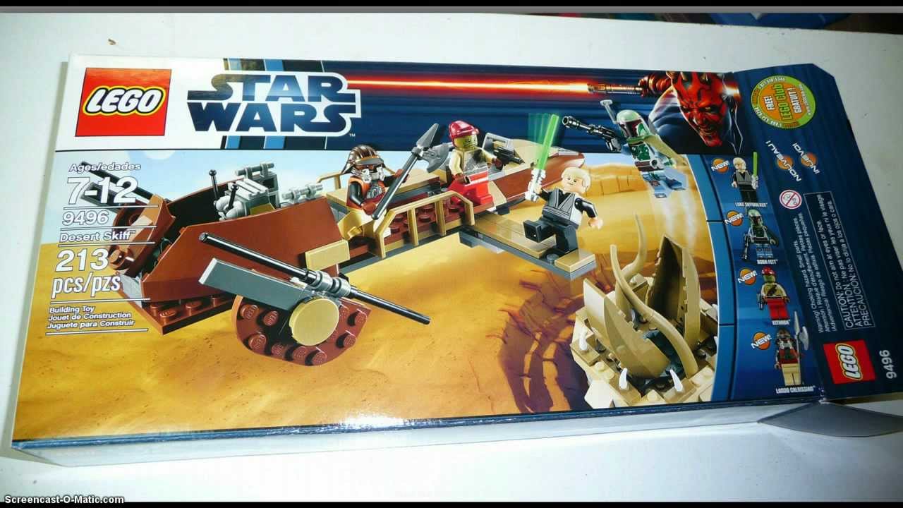 Lego Star Wars 9496 Desert Skiff with Sarlacc Pit, Boba fett, Kithaba, Lando, Luke YouTube