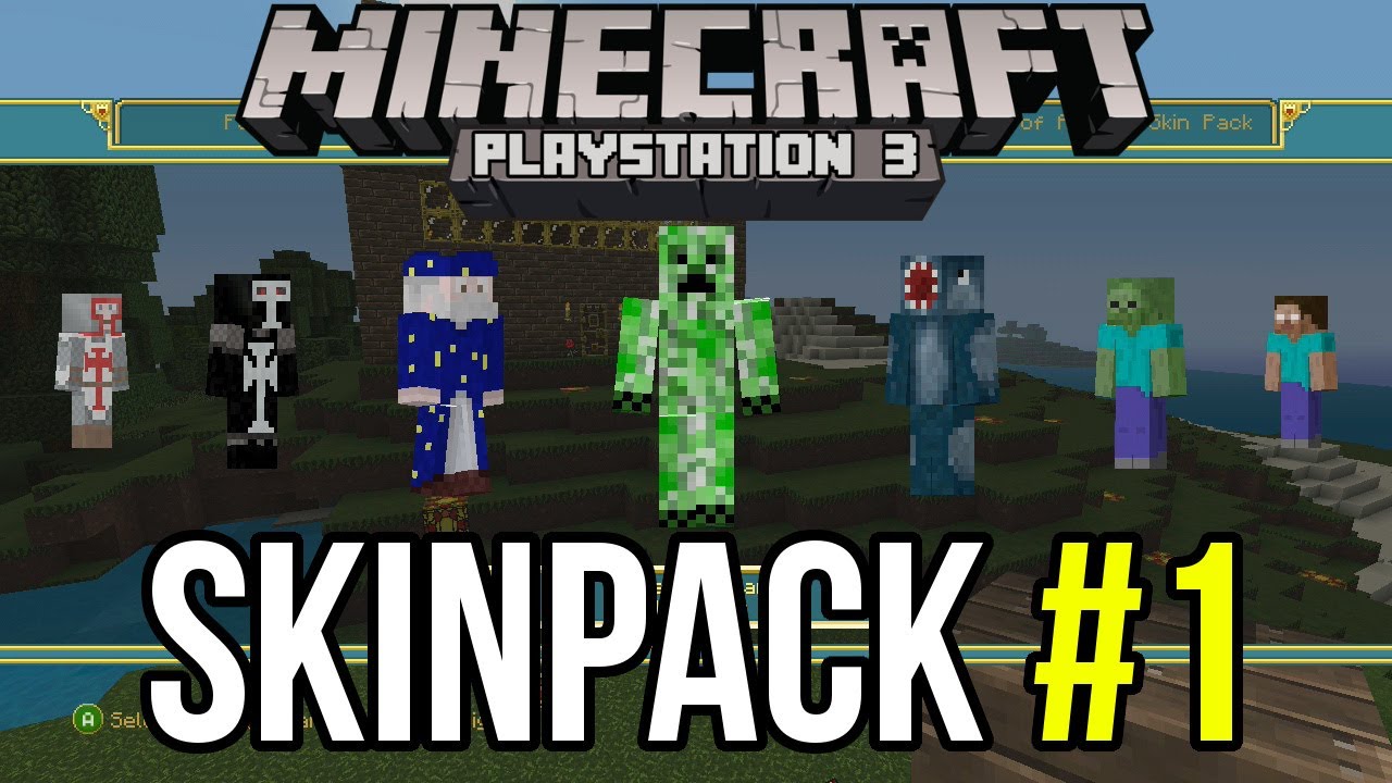 Minecraft Playstation 3 Skin Pack 1 Exclusive Playstation Skins