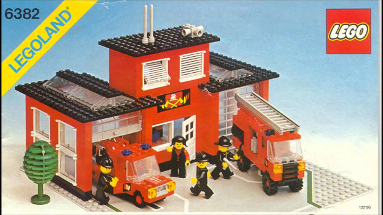 Vintage 1981 Lego Fire Station Set 6382 YouTube