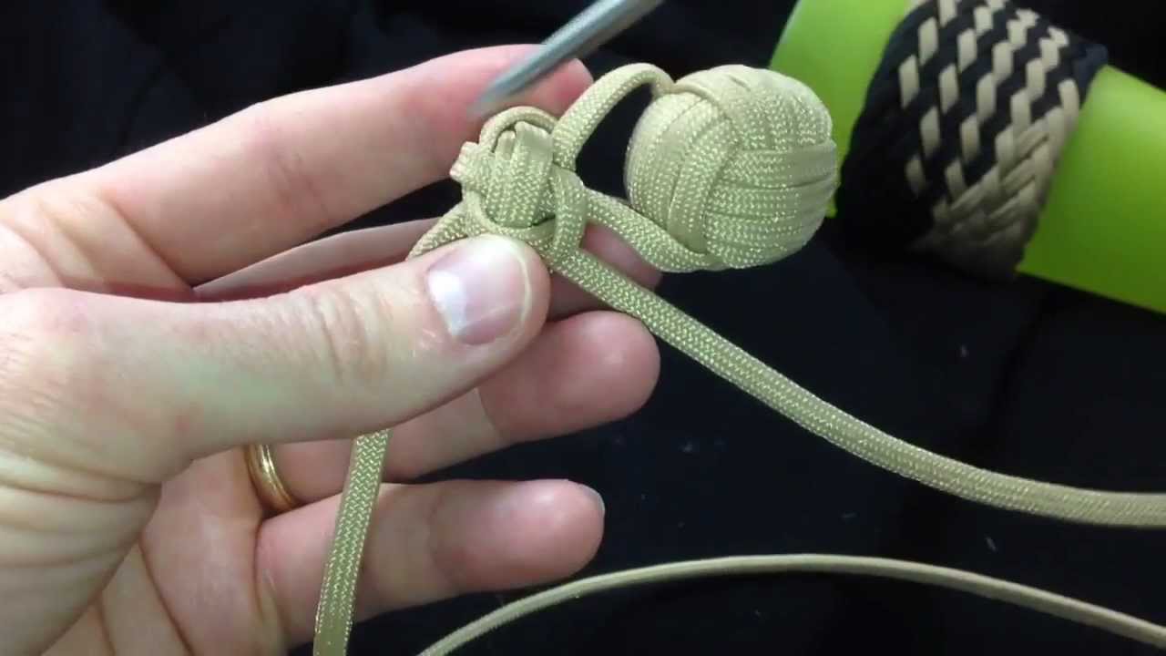 Paracordist how to tie a monkeys fist knot in hand Part I of the