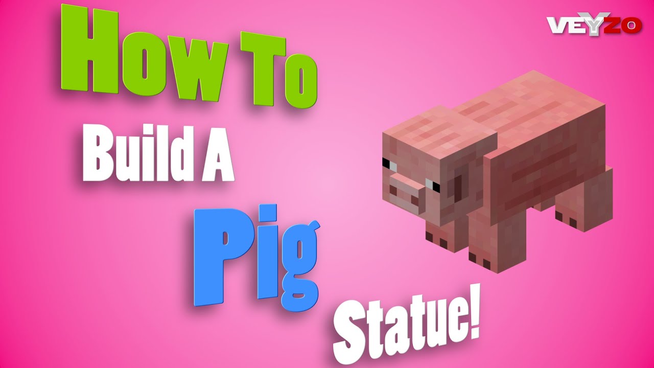 Minecraft How To Build A Pig Statue! YouTube