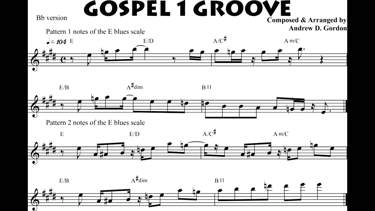 Blues scales Sheet music for Saxophone tenor (Solo).