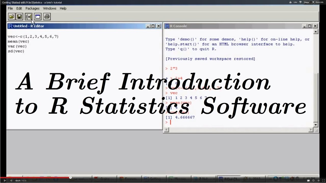 An Introduction to R A Brief Tutorial for R {Software