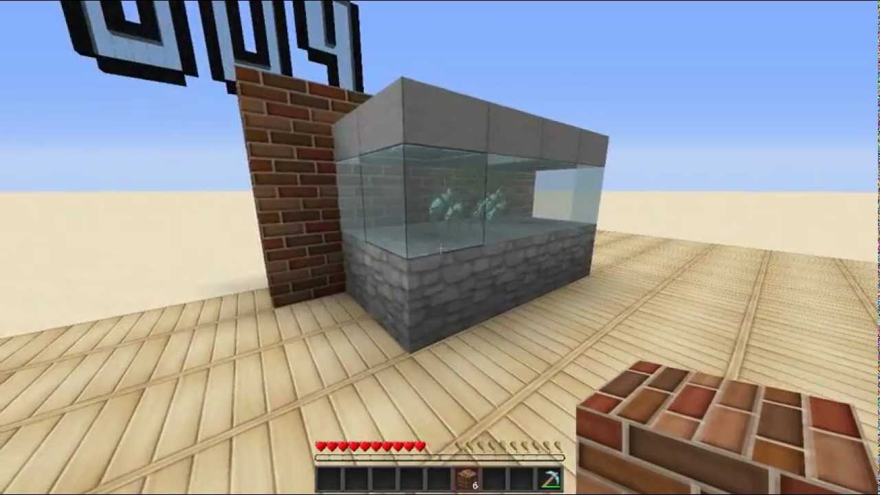 Minecraft Ep. 04 Fish tank (NO MODS) Speed Tutorial YouTube