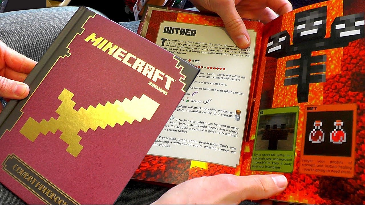 Minecraft Combat Handbook Guide Book Review YouTube