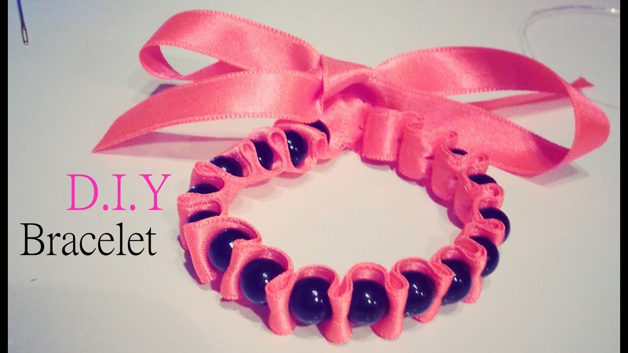 Création DIY Le bracelet ruban et perles comment faire tuto YouTube