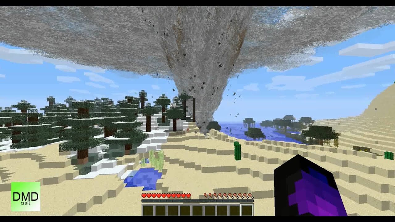An Actual Minecraft Tornado! [Mod 1.5.2] YouTube