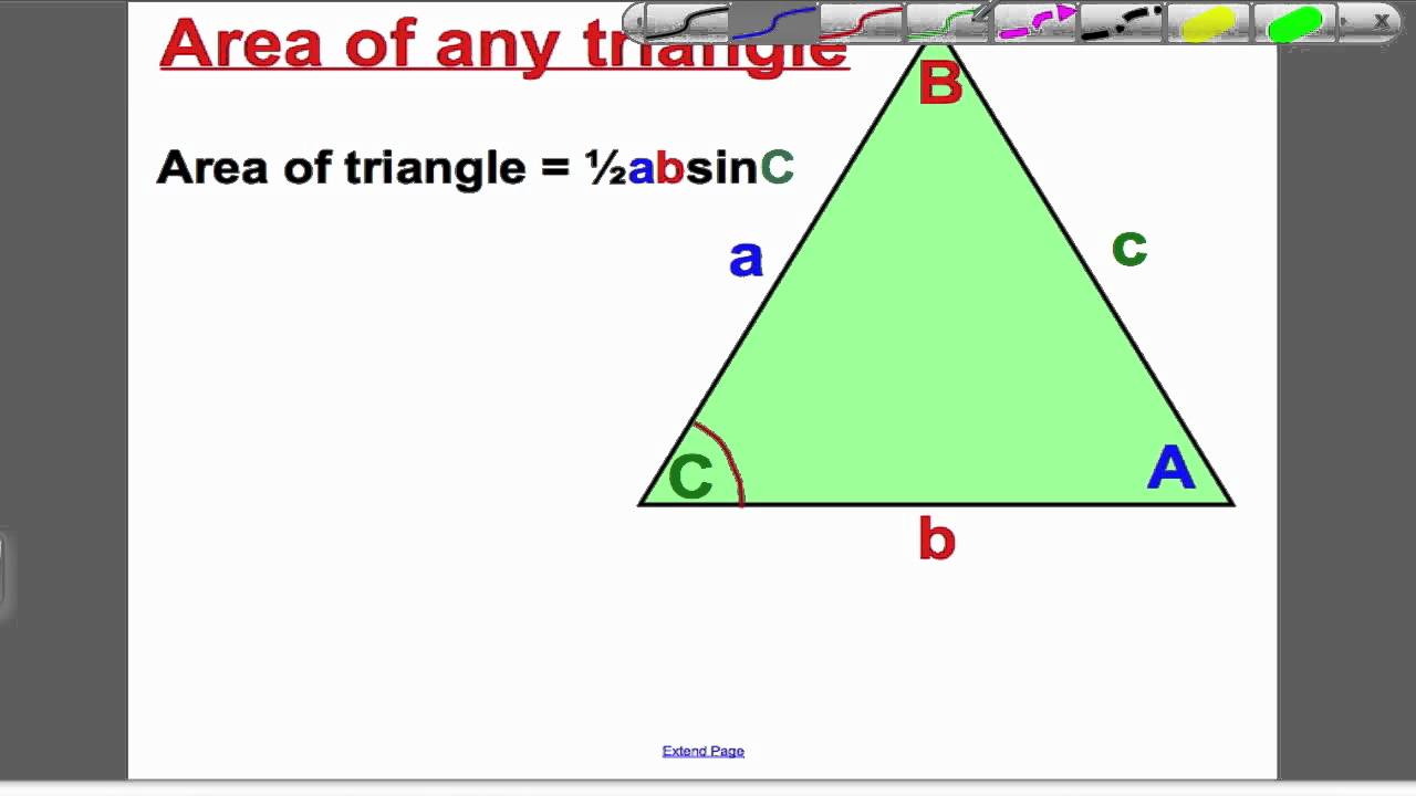 Area of Triangles 1 (GCSE Higher Maths) Tutorial 19 YouTube