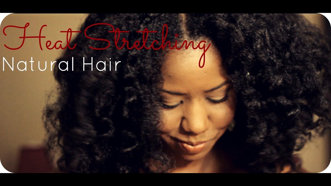 Heat Stretching My Natural Hair With Flat Iron YouTube