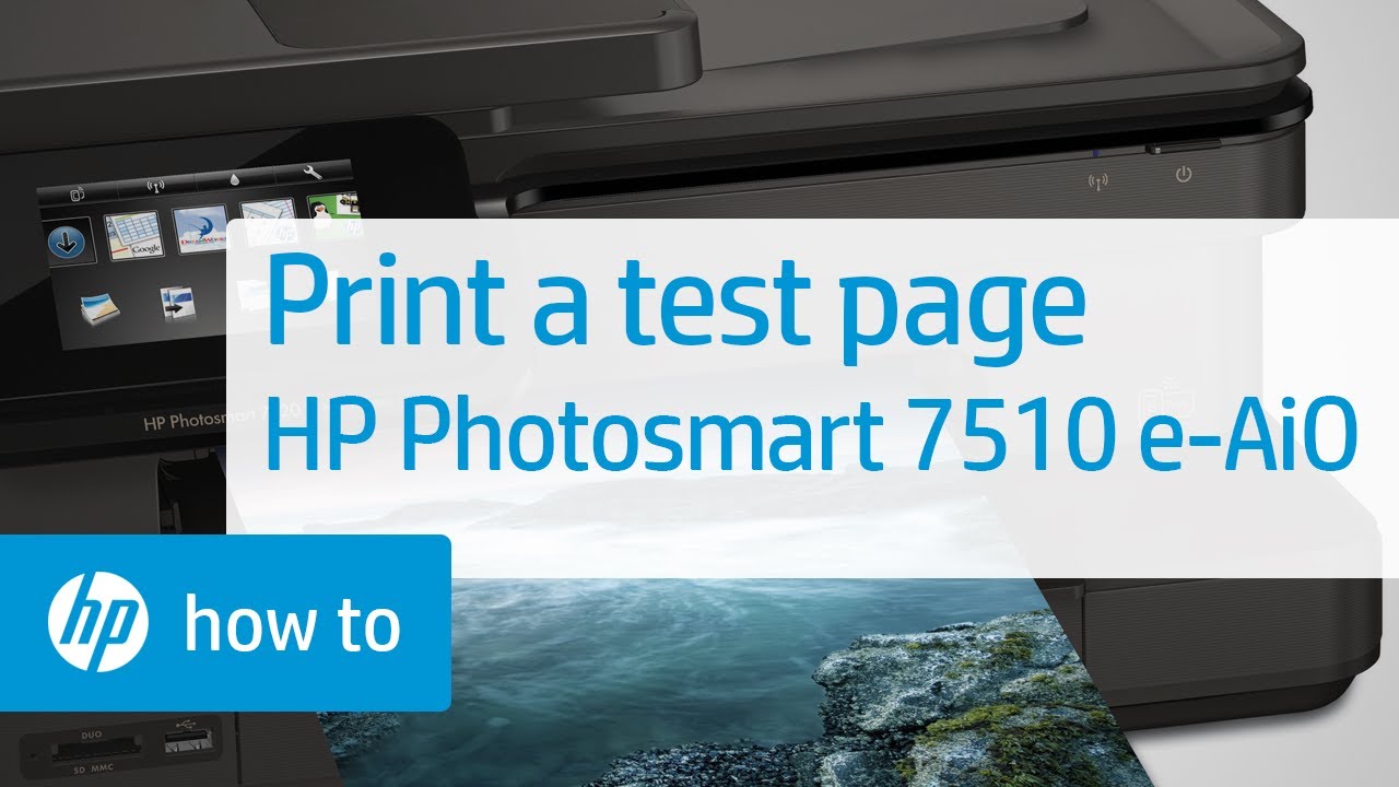 Printing a Test Page HP Photosmart 7510 eAllinOne Printer (C311a