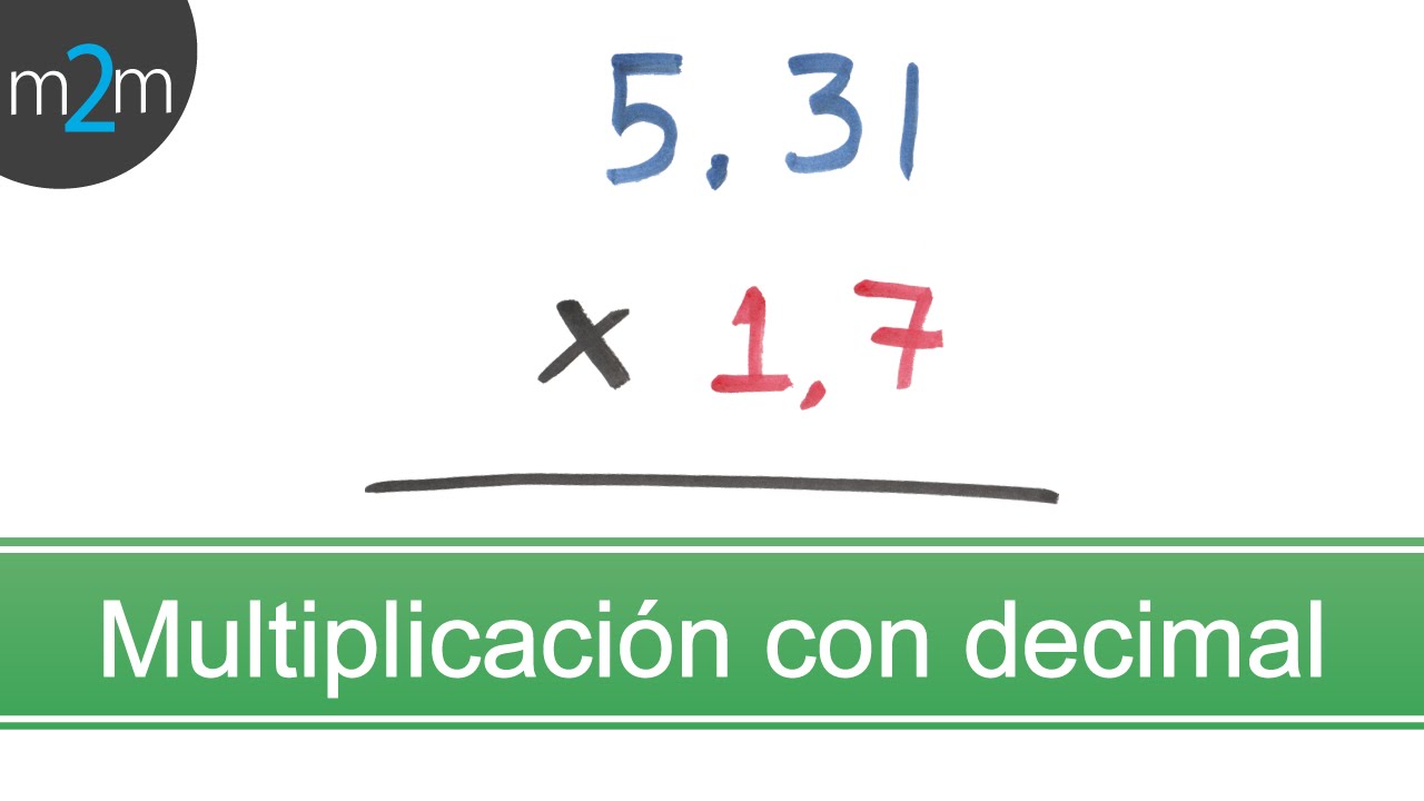 MultiplicaciÃ³n de nÃºmeros con punto decimal YouTube