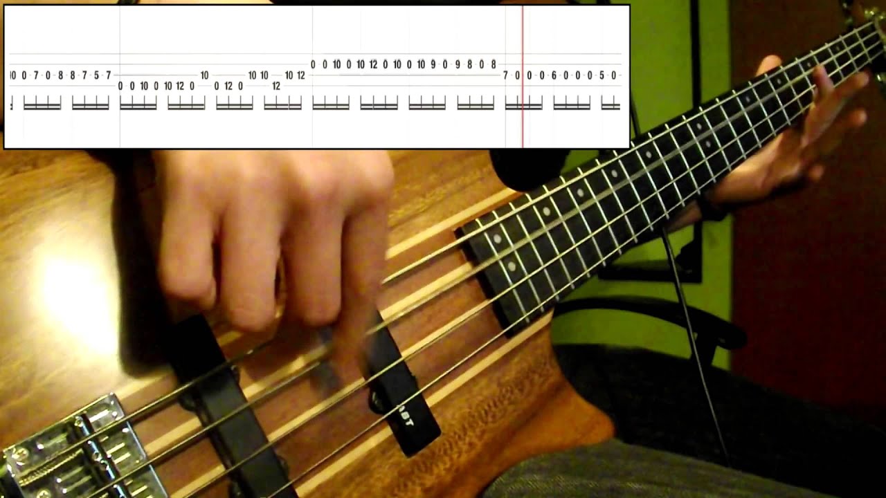 Muse Hysteria (Bass Cover) (Play Along Tabs In Video) YouTube