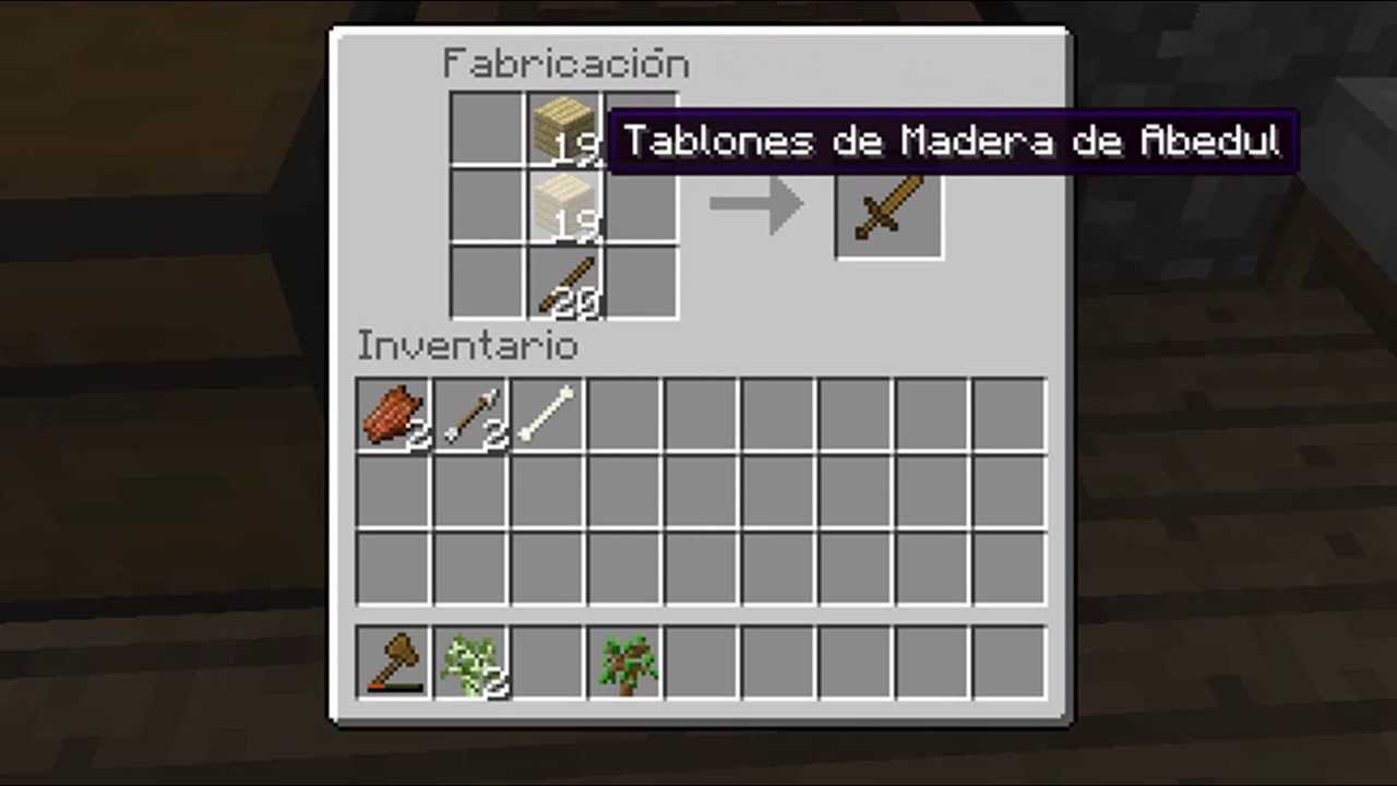Minecraft COMO HACER UNA ESPADA YouTube