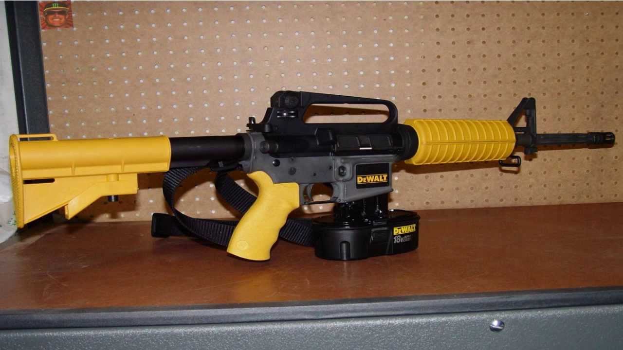 DeWalt Rapid Fire Fully Automatic M16 Nail Gun YouTube