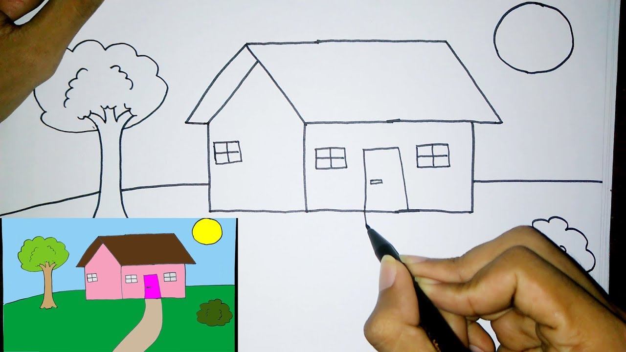 Cara Menggambar Rumah Tingkat Sederhana Untuk Anak By Joyful Simple Drawing 720_X_1280_jpg