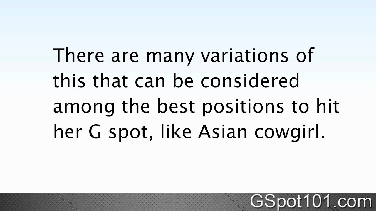 Best Positions to Hit Her G Spot YouTube