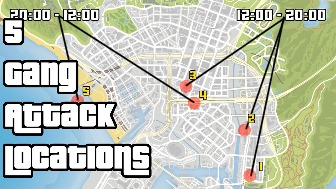 GTA V Online 5 Gang Attack Locations In South Los Santos YouTube