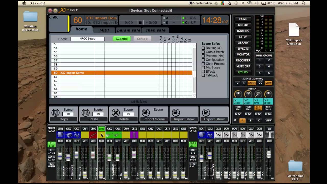 Behringer X32 X32 Edit Import & Export Scenes YouTube