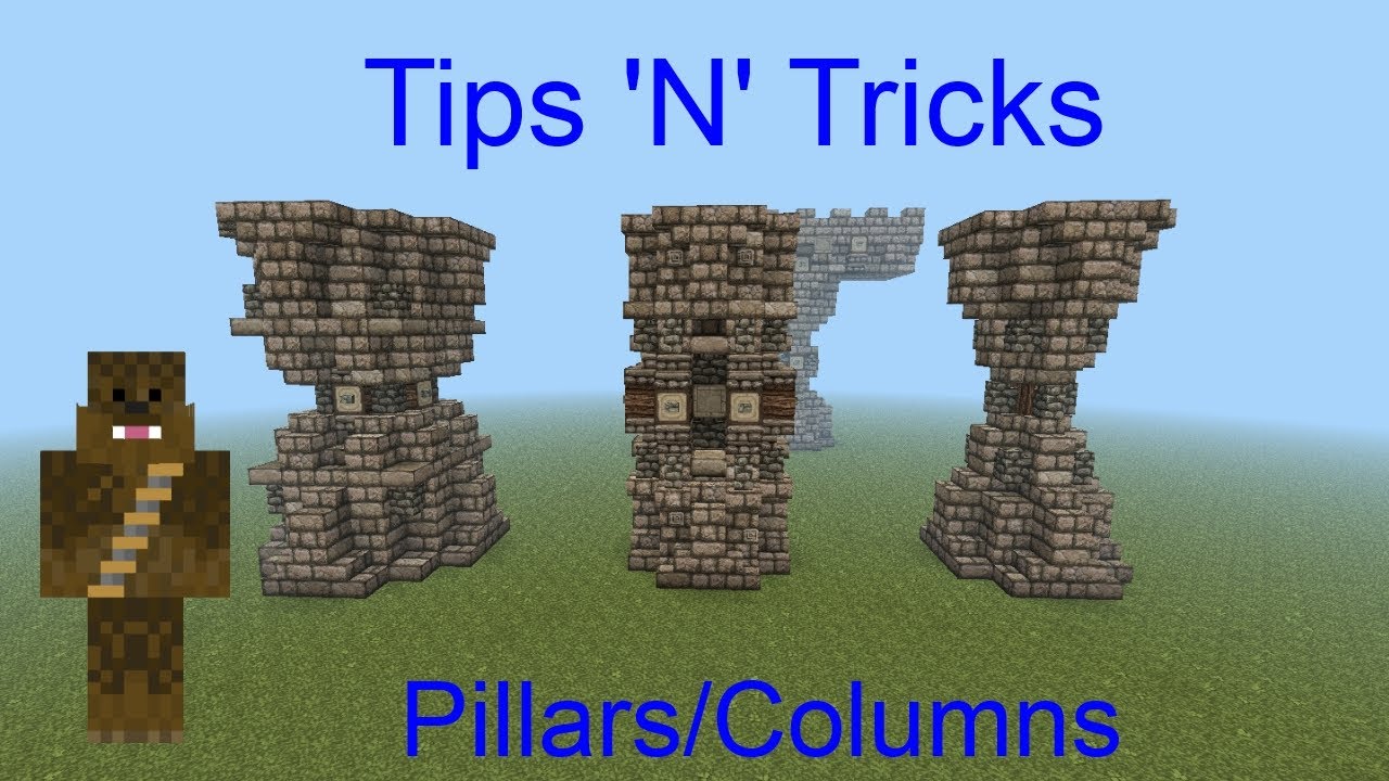 Minecraft Building Tips 'n' Tricks Support Pillars/Columns YouTube