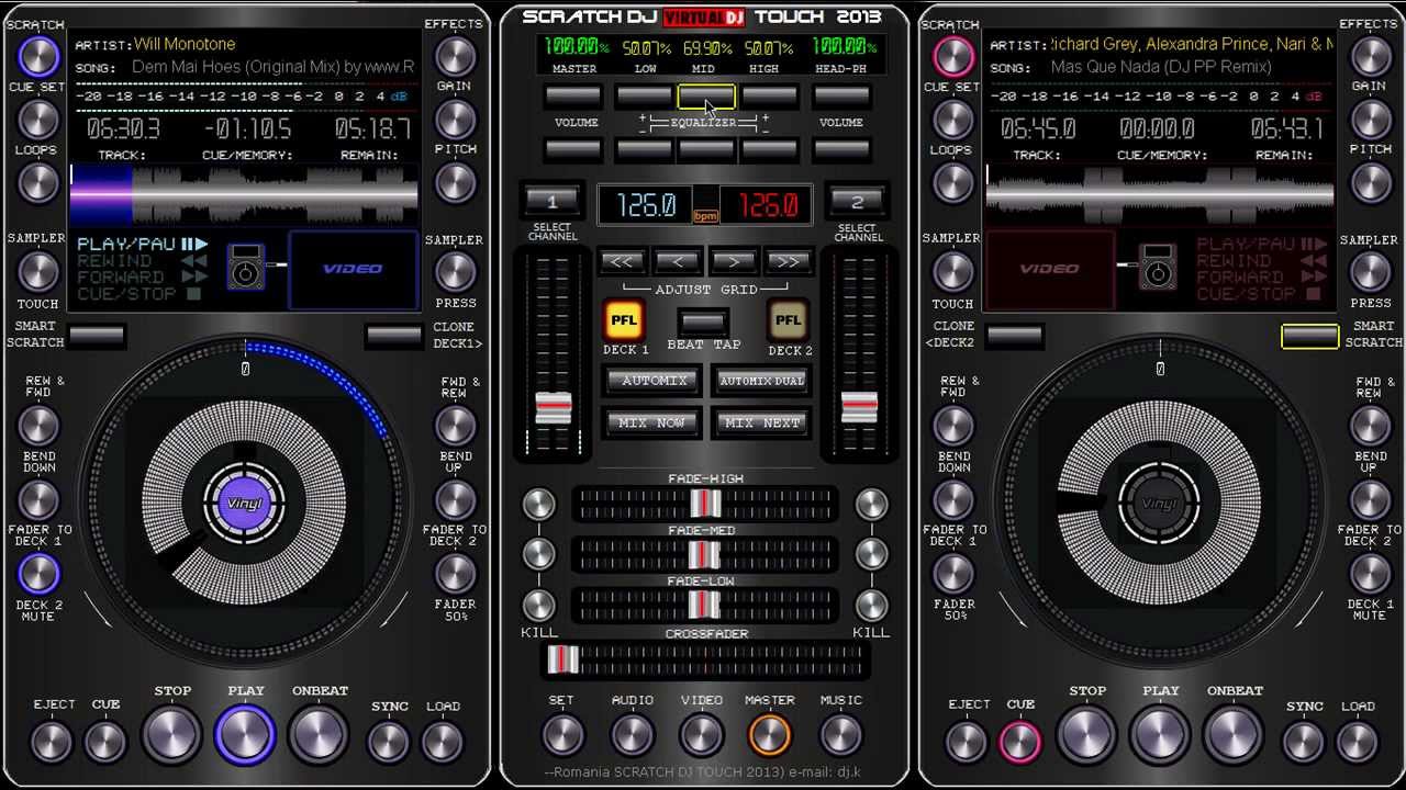 Virtual Dj new skin PIONEER DJ TOUCH YouTube