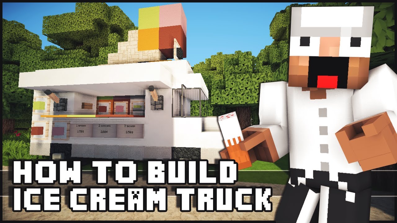 Minecraft Vehicle Tutorial Ice Cream Truck YouTube