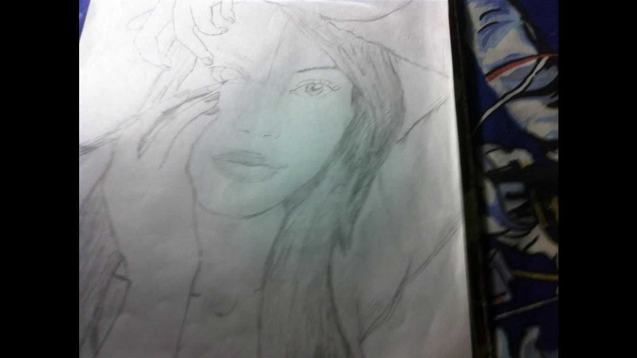 How to draw a girl drawing herself YouTube