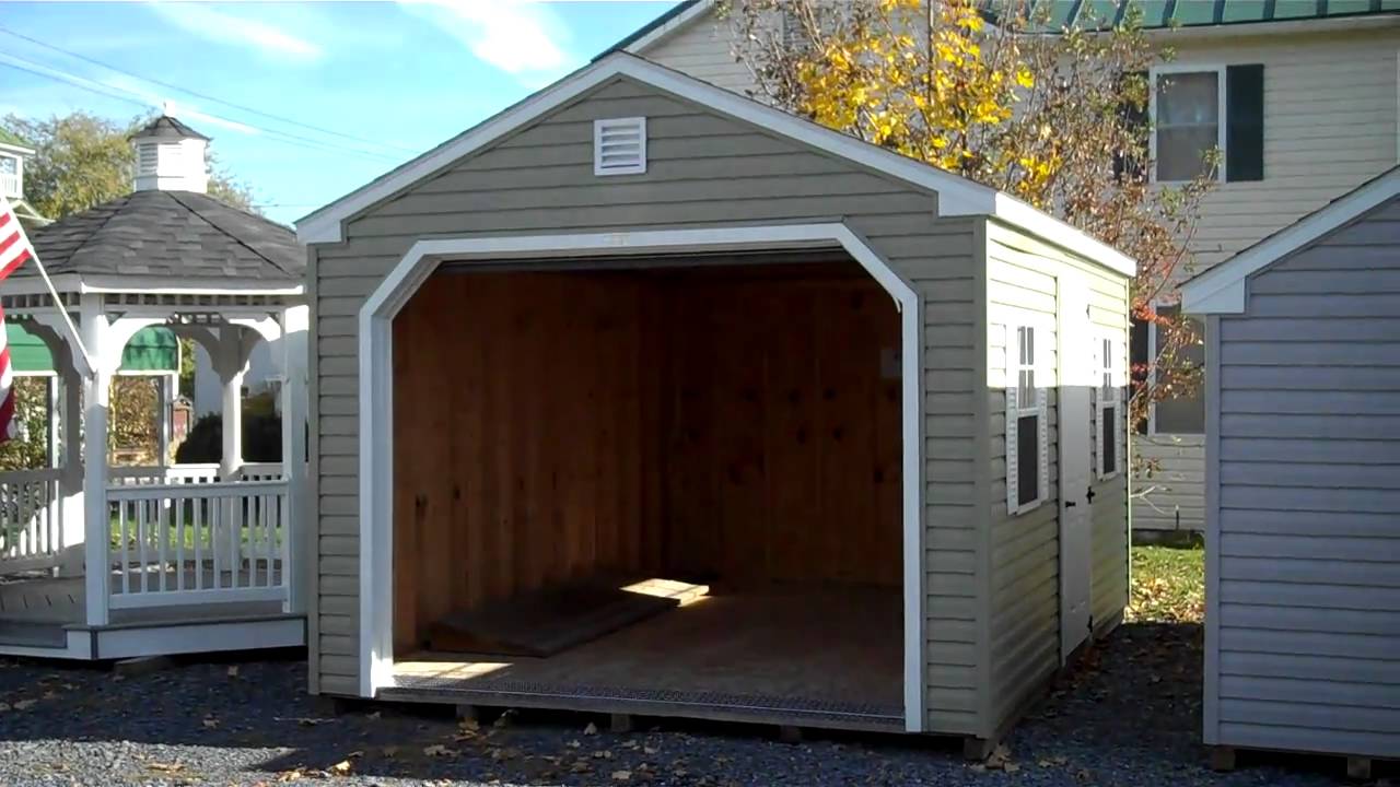 Vinyl Prefabricated Garages 12x16 Prefab Garage Amish Garages VA