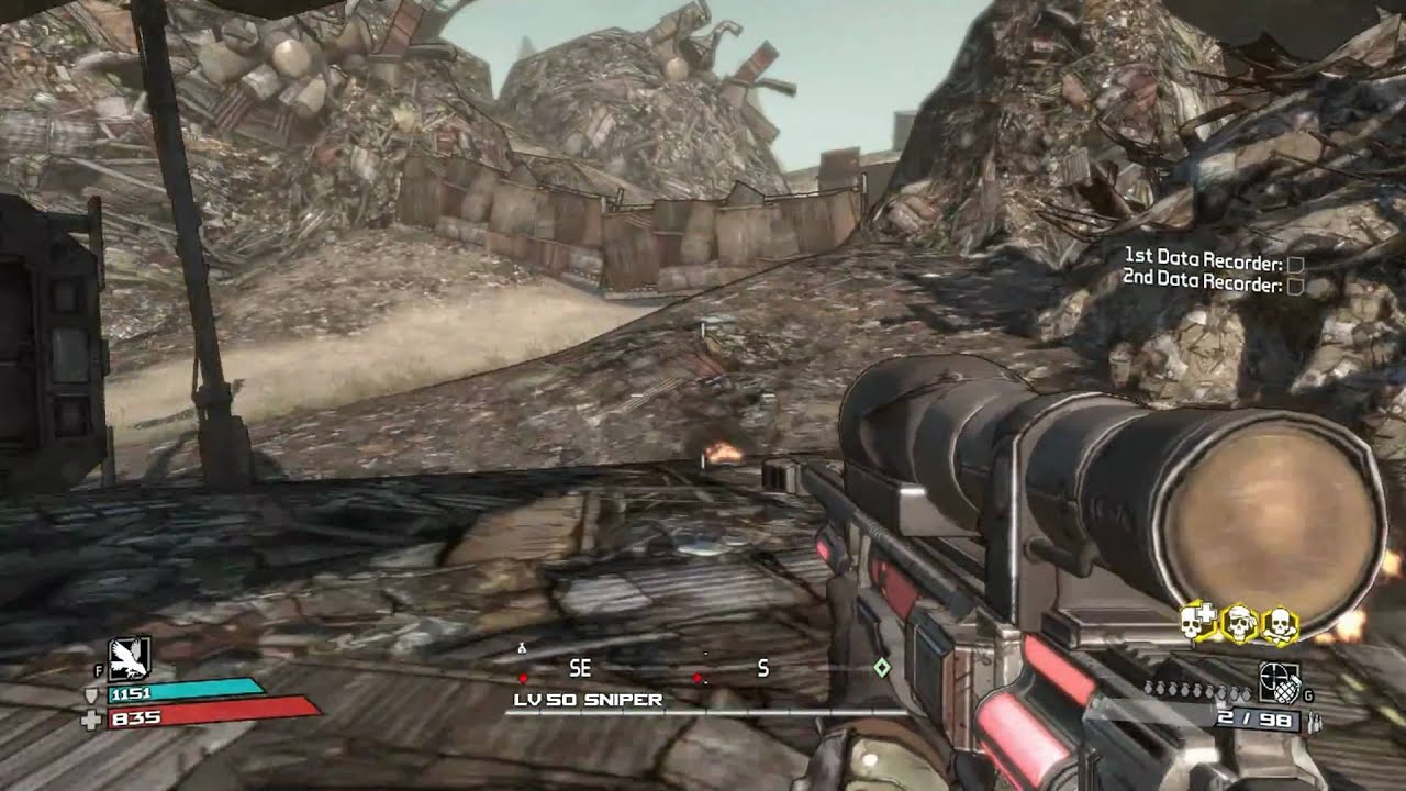 [Borderlands] Skullmasher Volcano Sniper Rifle Gameplay YouTube