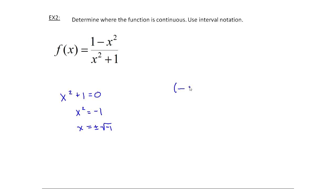 Interval Notation and Continuity (MTH 145 Section 33) YouTube