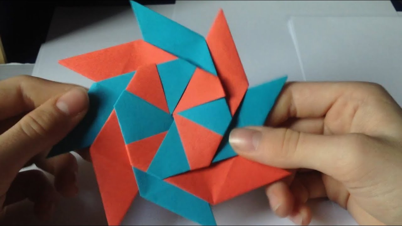 Ninja Stern aus Papier basteln eine Anleitung YouTube